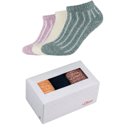 3er Pack s.Oliver Hygge Rib Sneakersocken in Geschenkbox...