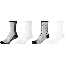 4er Pack s.Oliver Originals Transparent Ankle Socken...
