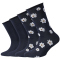 4er Pack s.Oliver Silky Touch Flower Ankle Socken Kinder 5801 - blue 27-30