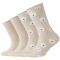 4er Pack s.Oliver Silky Touch Flower Ankle Socken Kinder 1101 - birch 27-30