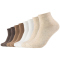 8er Pack s.Oliver Essentials Gekämmte Baumwolle Quarter Socken 8200 - nature melange 35-38