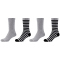 4er Pack s.Oliver Originals Organic Striped Crew Socken Damen 9999 - black 35-38