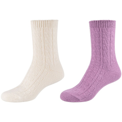 2er Pack s.Oliver Hygge Cable Stitch Crew Socken Damen...