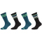 6er Pack s.Oliver Originals Organic Rib Crew Socken Kinder 9999 - black 27-30