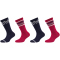 6er Pack s.Oliver Originals Organic Rib Crew Socken Kinder 3780 - biking red 31-34