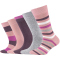 5er Pack s.Oliver Originals Organic Striped Crew Socken Kinder 4245 - pale mauve 23-26