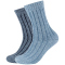 2er Pack s.Oliver Hygge Sustainable Rib Crew Socken 5300 - stone melange 35-38