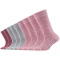 9er Pack s.Oliver Essentials Gekämmte Baumwolle Crew Socken Kinder 0070 - heather rose 23-26