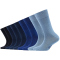 9er Pack s.Oliver Essentials Gekämmte Baumwolle Crew Socken Kinder 0030 - blue 23-26