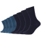 8er Pack s.Oliver Essentials Gekämmte Baumwolle Crew Socken 0004 - navy 35-38