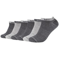 6er Pack Mustang Casual Bio-Baumwolle Sneakersocken...