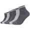 6er Pack Mustang Casual Bio-Baumwolle Quarter Socken Herren 9703 - dark grey mix 39-42