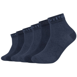 6er Pack Mustang Casual Bio-Baumwolle Quarter Socken...