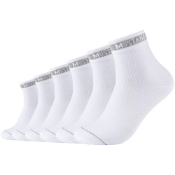 6er Pack Mustang Casual Bio-Baumwolle Quarter Socken...