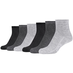 6er Pack Mustang Casual Bio-Baumwolle Quarter Socken...