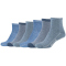 6er Pack Mustang Casual Bio-Baumwolle Quarter Socken Damen 5303 - stone mix 35-38