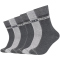 6er Pack Mustang Casual Bio-Baumwolle Crew Socken Herren 9703 - dark grey mix 39-42
