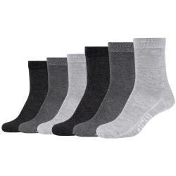 6er Pack Mustang Casual Bio-Baumwolle Crew Socken Damen...