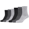 6er Pack Mustang Casual Bio-Baumwolle Crew Socken Damen 9203 - fog mix 35-38