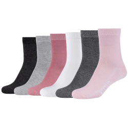 6er Pack Mustang Casual Bio-Baumwolle Crew Socken Damen...