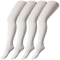 4er Pack camano Fine Strumpfhosen 40 DEN Kinder 0000 - white 98/116