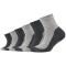 6er Pack camano Pro Tex Function Quarter Sportsocken Kinder 9700 - dark grey melange 27-30