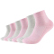 6er Pack camano Soft Walk Quarter Socken 4200 - rosé melange 35-38