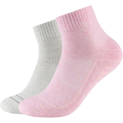 6er Pack camano Soft Walk Quarter Socken 4200 - rosé melange 39-42