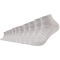 10er Pack camano Mesh Ventilation Quarter Socken 9200 - fog melange 35-38