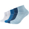 5er Pack camano Mesh Ventilation Quarter Socken 5050 - celeste blue 35-38