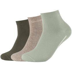 3er Pack camano Soft Quarter Socken 7714 - desert sage 39-42