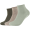 3er Pack camano Soft Quarter Socken 7714 - desert sage 39-42
