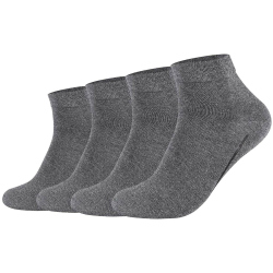 4er Pack camano Soft Bamboo Quarter Socken 9700 - dark...