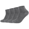 4er Pack camano Soft Bamboo Quarter Socken 9700 - dark grey mix 35-38