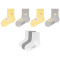 7er Pack camano Soft Bio-Baumwolle Baby-Socken 9200 - fog melange 19-22
