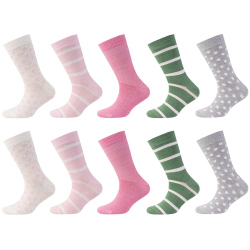 10er Pack camano Soft recycelte Baumwolle Crew Socken...