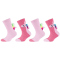 4er Pack camano Cosy Fancy Application Crew Socken Kinder 4540 - shocking pink 35-38