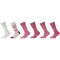 6er Pack camano Soft Bio-Baumwolle Crew Socken Kinder 4490 - rose wine 35-38