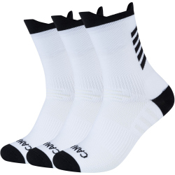 3er Pack camano Performance Light Crew Trainingssocken 1001 - white mix 43-46