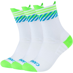 3er Pack camano Performance Light Crew Trainingssocken 0693 - green gecko 43-46