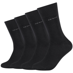 4er Pack camano Soft Bamboo Crew Socken 9999 - black 35-38