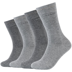 4er Pack camano Soft Bamboo Crew Socken 9700 - dark grey...
