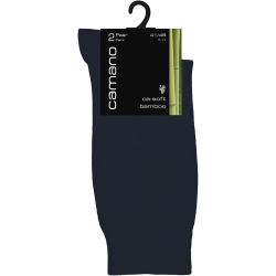 2er Pack camano Soft Bamboo Crew Socken 5500 - denim melange 39-42