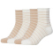 4er Pack camano Soft Bio-Baumwolle Striped Ankle Socken Damen 1201 - offwhite 35-38