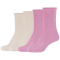 4er Pack camano Silky Feeling Lurex Ankle Socken Damen 4131 - lilac chiffon 35-38