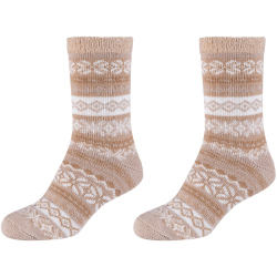 2er Pack camano Cosy Double Layer Winter Crew Socken...