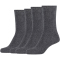 4er Pack camano Soft Baumwoll Crew Socken Damen 9701 - dark grey 39-42