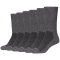 6er Pack camano Organic Diabetiker Crew Socken 0008 - anthracite 39-42