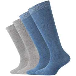 4er Pack camano Soft Bio-Baumwolle Kniestrümpfe...