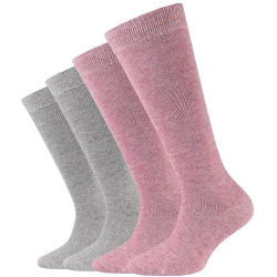 4er Pack camano Soft Bio-Baumwolle Kniestrümpfe...